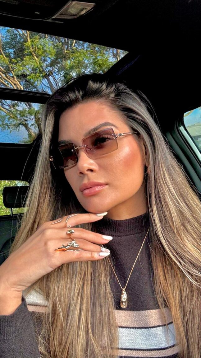 Óculos Florida Marróm Degrade Dourado