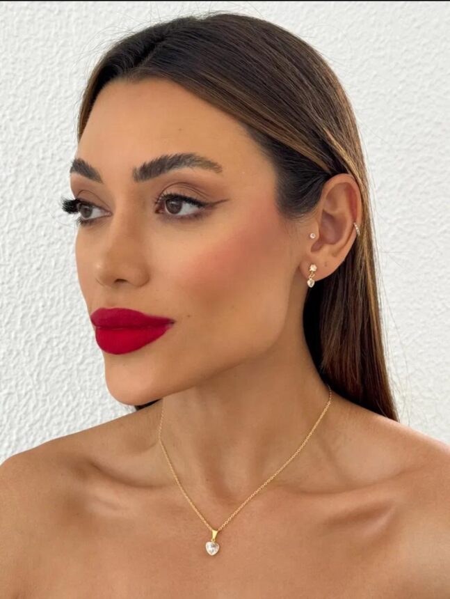 Conjunto Rosé Folheado a Ouro 18k Cristal Encapsulado