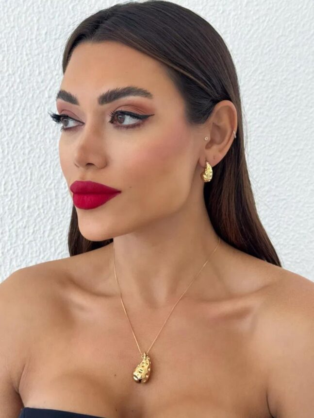 Conjunto Folheado a Ouro 18k e Prata Gota Martelada